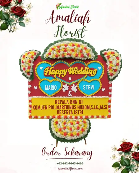 Papan Bunga Pernikahan Kakaskasen Satu
